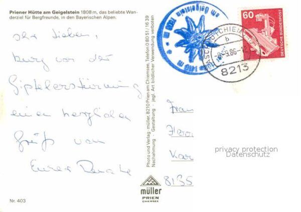 Priener Huette am Geigelstein Gipfelkreuz Terrasse Gas – Bild 2