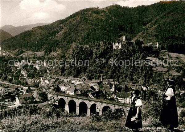 Hornberg Schwarzwald Schwarzwaldbahn Viadukt Trachten
