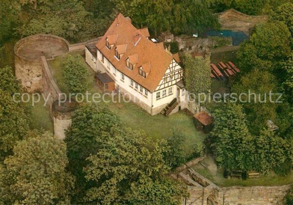 Koenigsberg Bayern Schlossberg Gaststätte Fliegeraufnahme