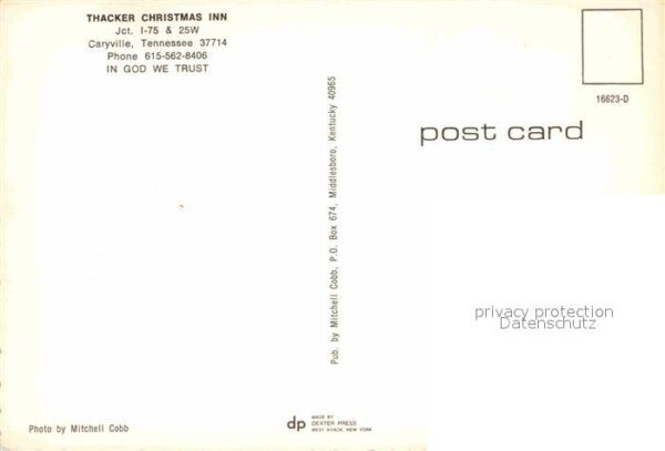 Caryville Tennessee Thacker Christmas Inn Rezeption Restaur – Bild 2