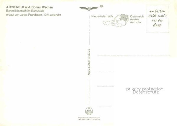 Melk Donau Benediktinerstift Fliegeraufnahme – Bild 2
