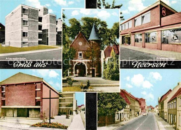 Neersen Niederrhein Altenwohnheim Schlosseingang Kreisspark