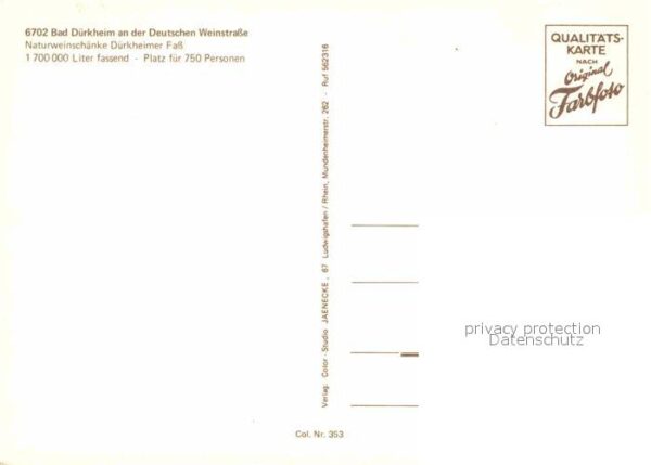 Bad Duerkheim Naturweinschänke Dürkheimer Fass – Bild 2