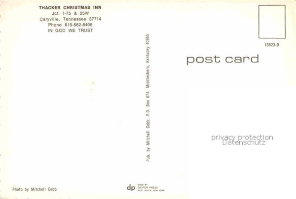 Caryville Tennessee Thacker Christmas Inn Rezeption Gastrau – Bild 2