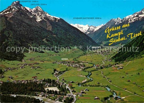 Kampl mit Neustift im Stubaital Fliegeraufnah