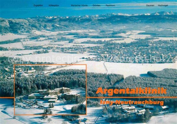 Neutrauchburg Fliegeraufnahme mit Argentalklinik und