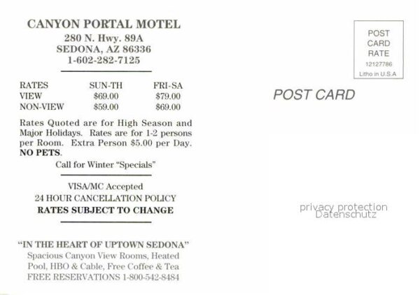 Sedona Canyon Portal Motel Zimmer – Bild 2