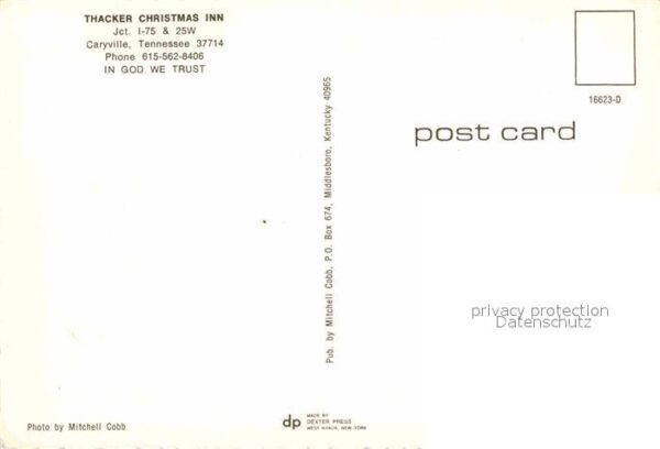 Caryville Tennessee Thacker Christmas Inn Rezeption Gastrau – Bild 2