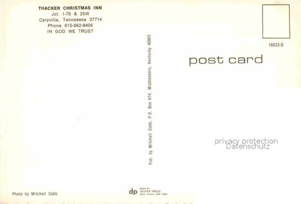 Caryville Tennessee Thacker Christmas Inn Rezeption Gastrau – Bild 2