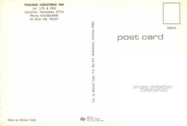 Caryville Tennessee Thacker Christmas Inn Rezeption Gastrau – Bild 2
