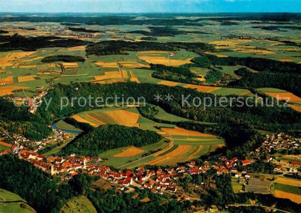 Kirchberg Jagst Kurheim Adelstift des DRK Fliegeraufnah