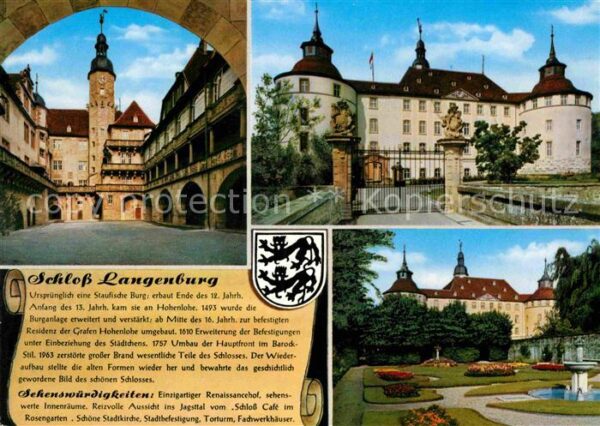 Langenburg Wuerttemberg Schloss Langenburg Eingang Park