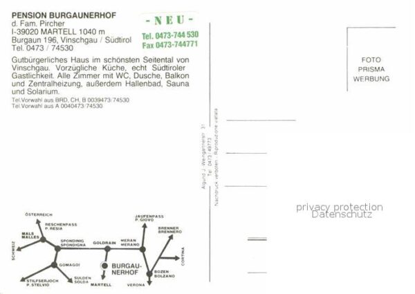 Martell Pension Burgaunerhof – Bild 2