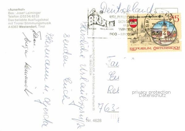 Westendorf Tirol Aunerhof Musikant Dorfmotiv – Bild 2