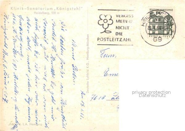 Heidelberg Neckar Klinik Sanatorium Königstuhl Fliegerauf – Bild 2
