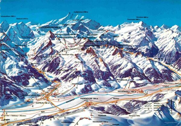 Zell See Europasportregion Kaprun Panoramakarte