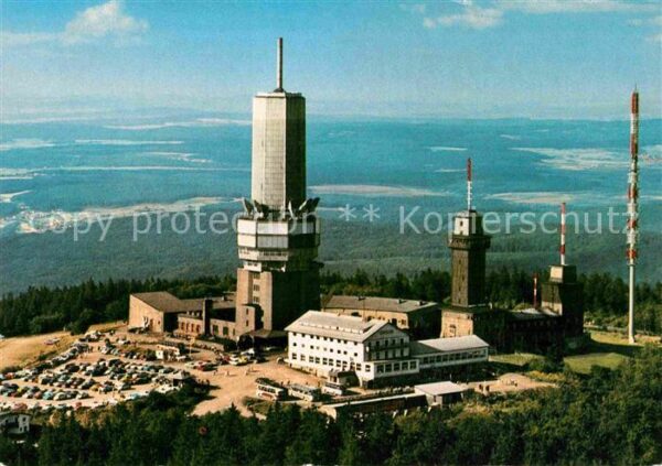 Grosser Feldberg Taunus Fliegeraufnahme Fernseh Fernmelde und U