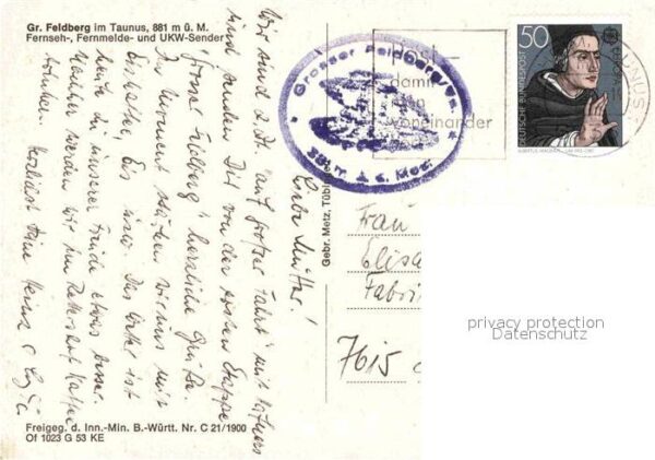 Grosser Feldberg Taunus Fliegeraufnahme Fernseh Fernmelde und U – Bild 2
