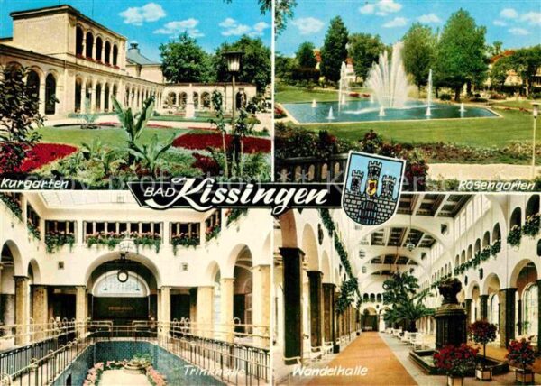 Bad Kissingen Kurgarten Rosengarten Trinkhalle Wandel