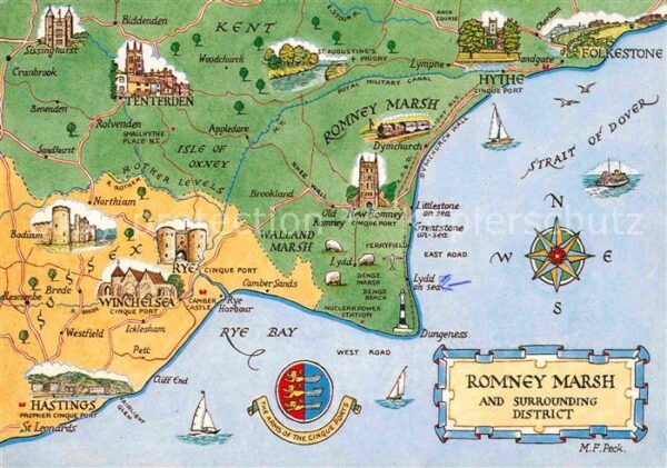 Romney Marsh Gebietskarte