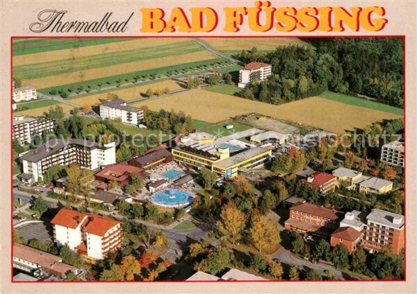 Bad Fuessing Fliegeraufnahme mit Therme I