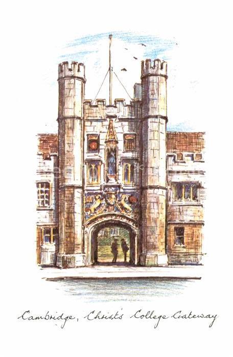 Cambridge Cambridgeshire Christs College GatewayKünstlerkarte