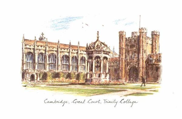 Cambridge Cambridgeshire Great Court Trinity College Künstlerkar