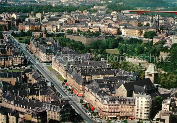 LUXEMBOURG  Luxemburg Fliegeraufnahme Strassenpartie