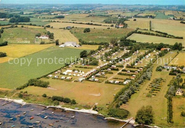 Daenemark Fliegeraufnahme Logismoseskov Camping
