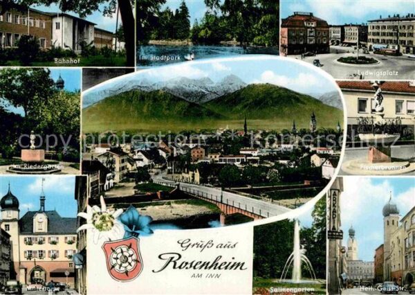 Rosenheim Bayern Salinengarten Ludwigsplatz Riedergarten