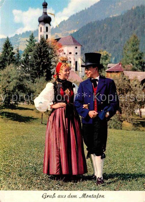 Montafon Mann und Frau in Tracht