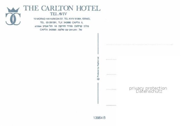 Tel Aviv Fliegeraufnahme Carlton Hotel Segelhafe – Bild 2