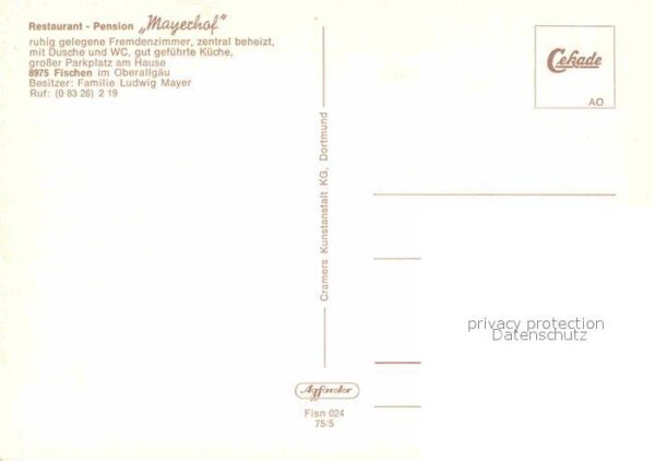 Fischen Allgaeu Restaurant Pension Mayerhof – Bild 2