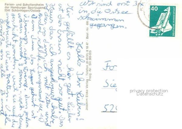 Schoenhagen Brodersby Fliegeraufnahme Schullandheim Ostsee – Bild 2