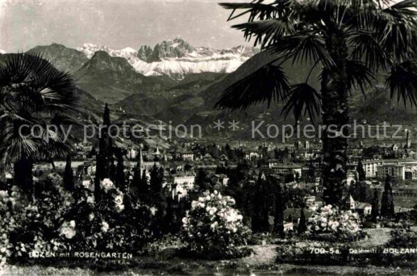 Bozen Suedtirol mit Rosengarten