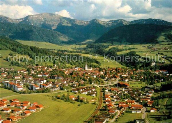 Oberstaufen Fliegeraufnahme mit Hochgart und Rindal