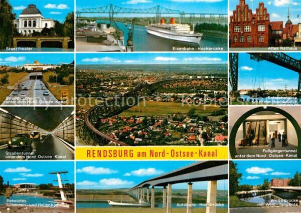 Rendsburg Stadttheater Eisenbahn Hochbrücke Altes