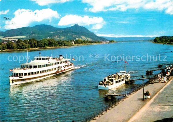 Bad Godesberg mit Drachenfels Bootsanlegestelle