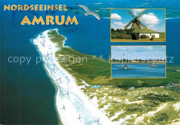 Amrum Fliegeraufnahme Mühle Leuchtturm