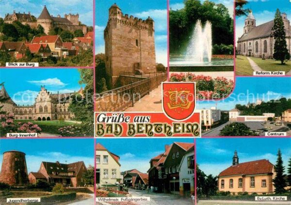 Bad Bentheim Burg Fontäne Reform Kirche Burg Innenho