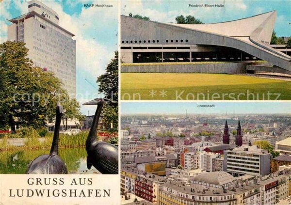 Ludwigshafen Rhein BASF Hochhaus Friedrich Ebert Halle Inn