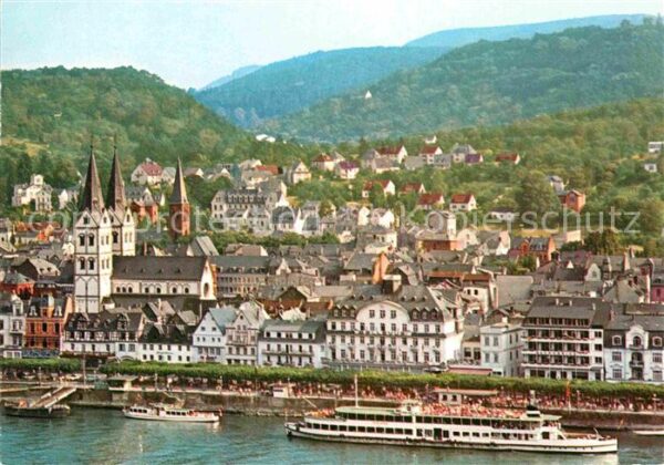 Boppard Rhein Panorama Rheindampfer