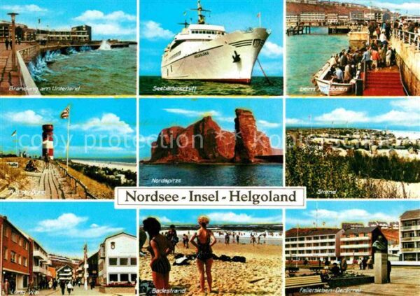 Helgoland Brandung Seebäderschiff Leuchtturm Nord