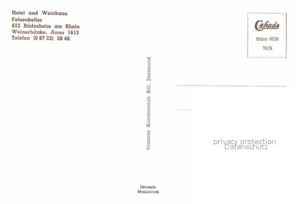 Ruedesheim Rhein Hotel Felsenkeller Weinschänke – Bild 2