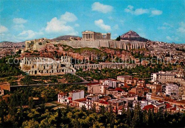 Athen Griechenland Panorama mit Akropolis