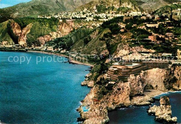 Taormina Sizilien Il Capo Taormina Fliegeraufnahme
