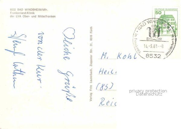 Bad Windsheim Frankenland Klinik der LVA – Bild 2