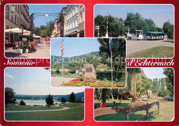 Echternach Fussgängerzone Stadtbähnle Park Gedenks