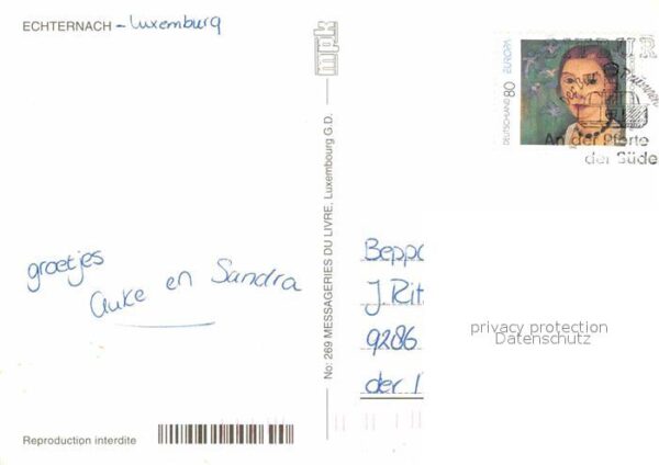 Echternach Fussgängerzone Stadtbähnle Park Gedenks – Bild 2