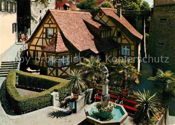 Meersburg Bodensee Bärenbrunnen und Schlossmühle